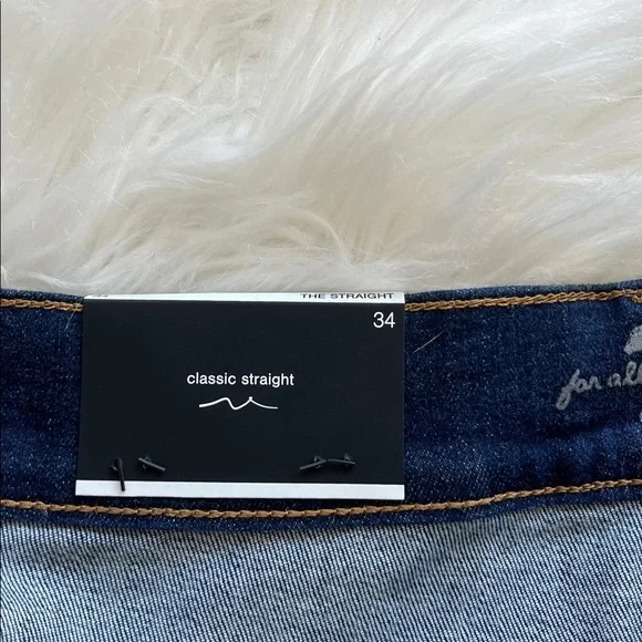 🆕 7 For All Mankind Jeans Men’s The Straight Classic Dark Wash Size 34x32 - Picture 9 of 11